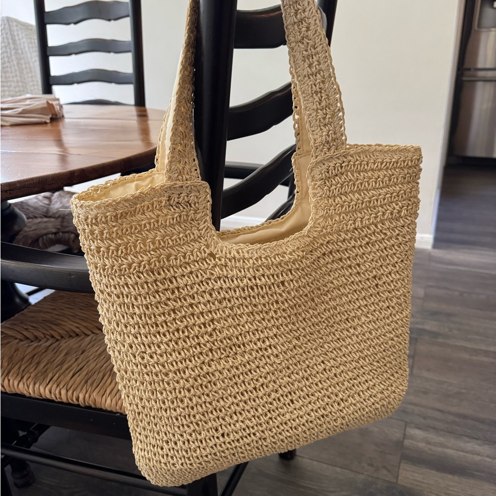 Straw Tan Tote Bag